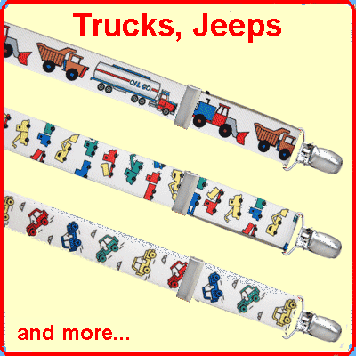 Suspenders with designs